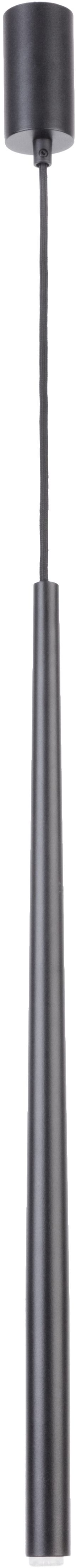 Schwarze Hängeleuchte Metall Zylinder G9 minimalistisch
