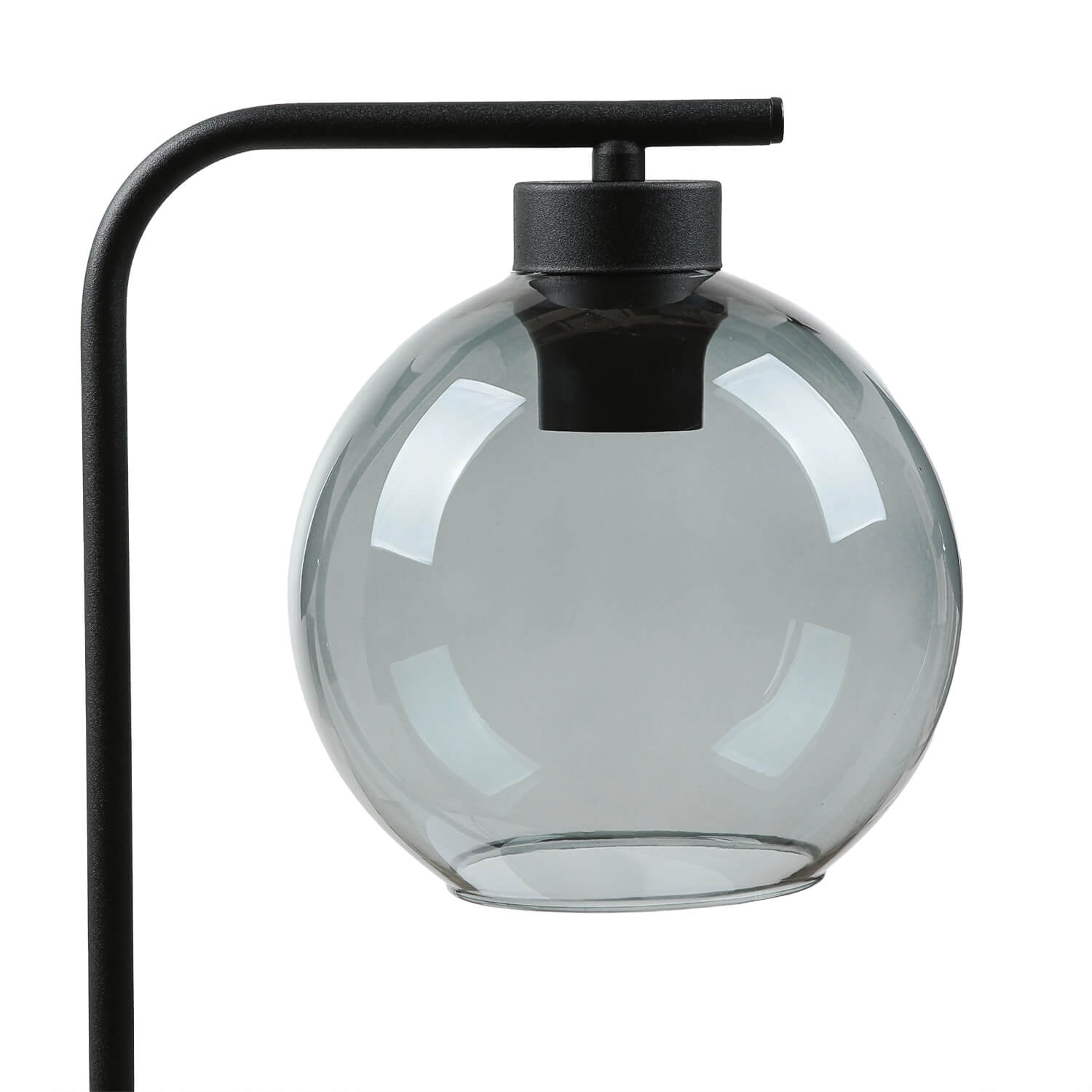 Lampe de table en verre Boule Noir Gris Hauteur 46 cm Moderne