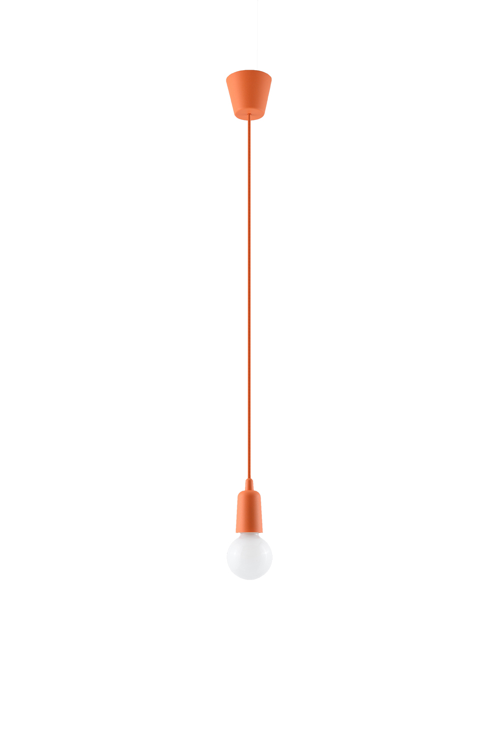 Lampe à suspendre réglable NESSA Profondeur jusqu'à 90cm E27 Orange