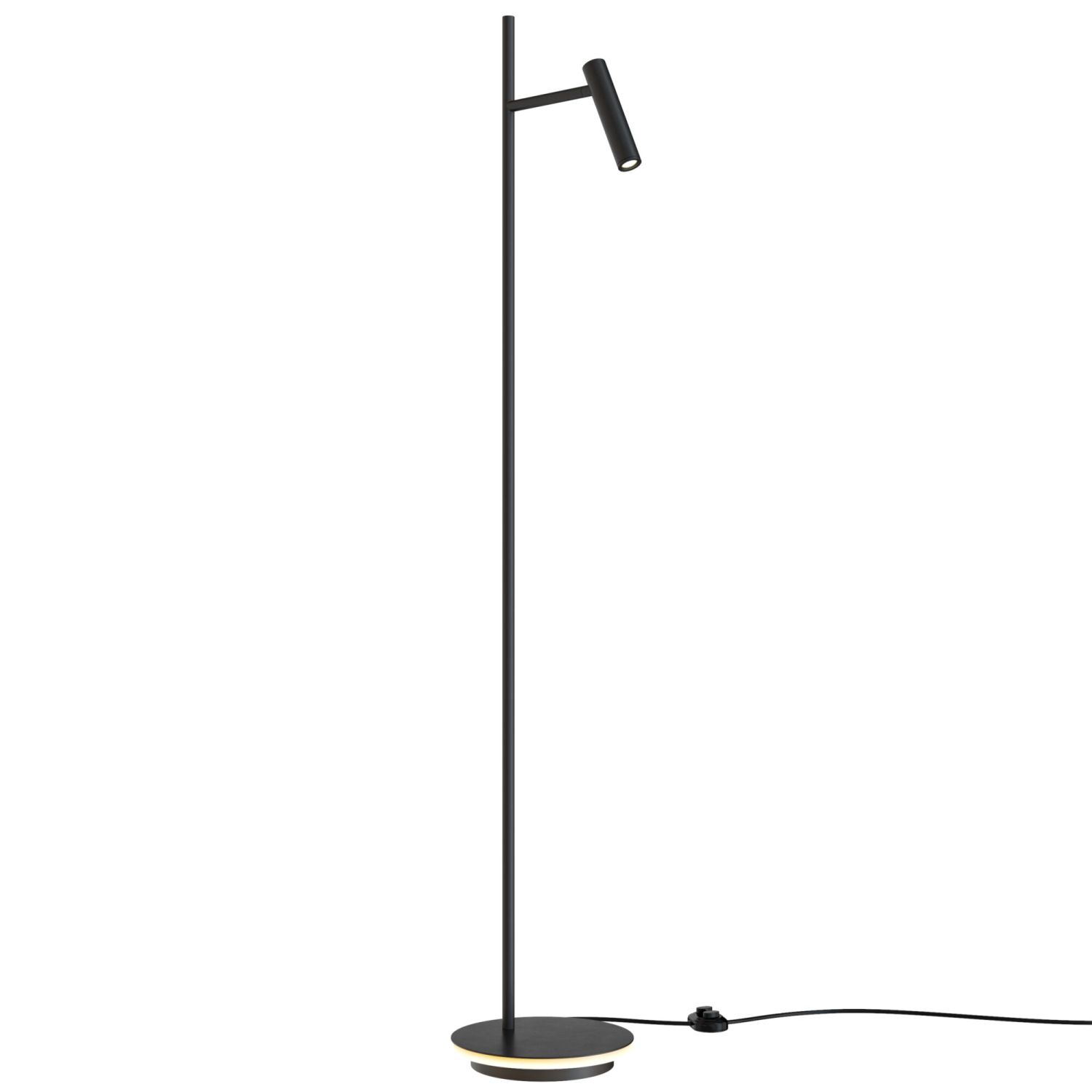 Lampadaire LED métal 138,7 cm de haut noir 730 lm JELLA