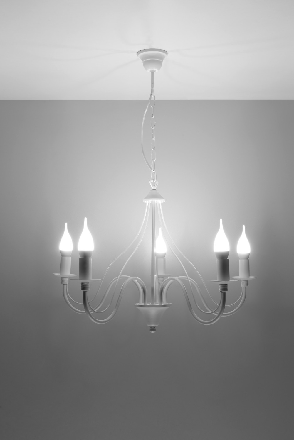 Lustre rustique blanc