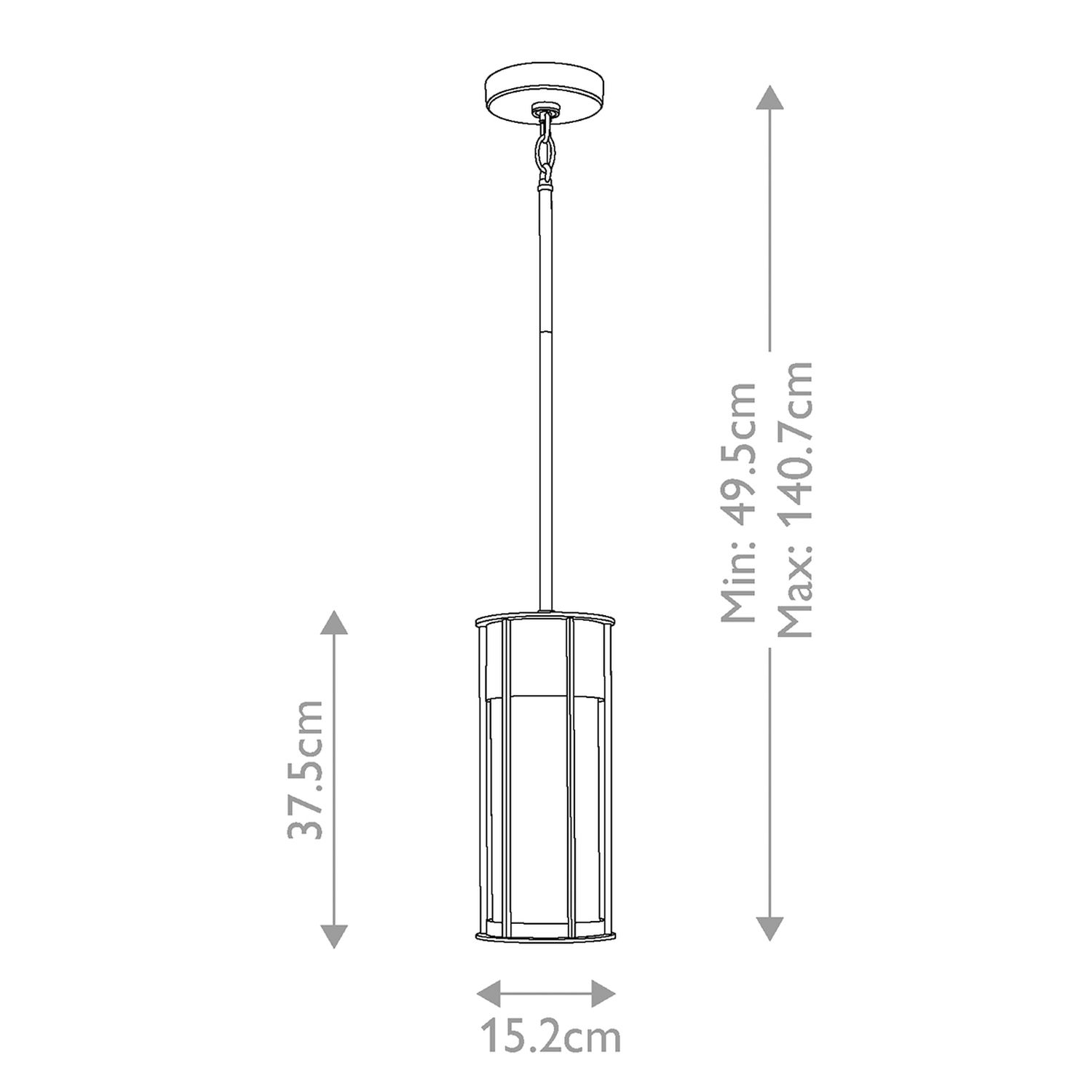 Lampe à suspendre extérieure IP44 en laiton antique E27 réglable