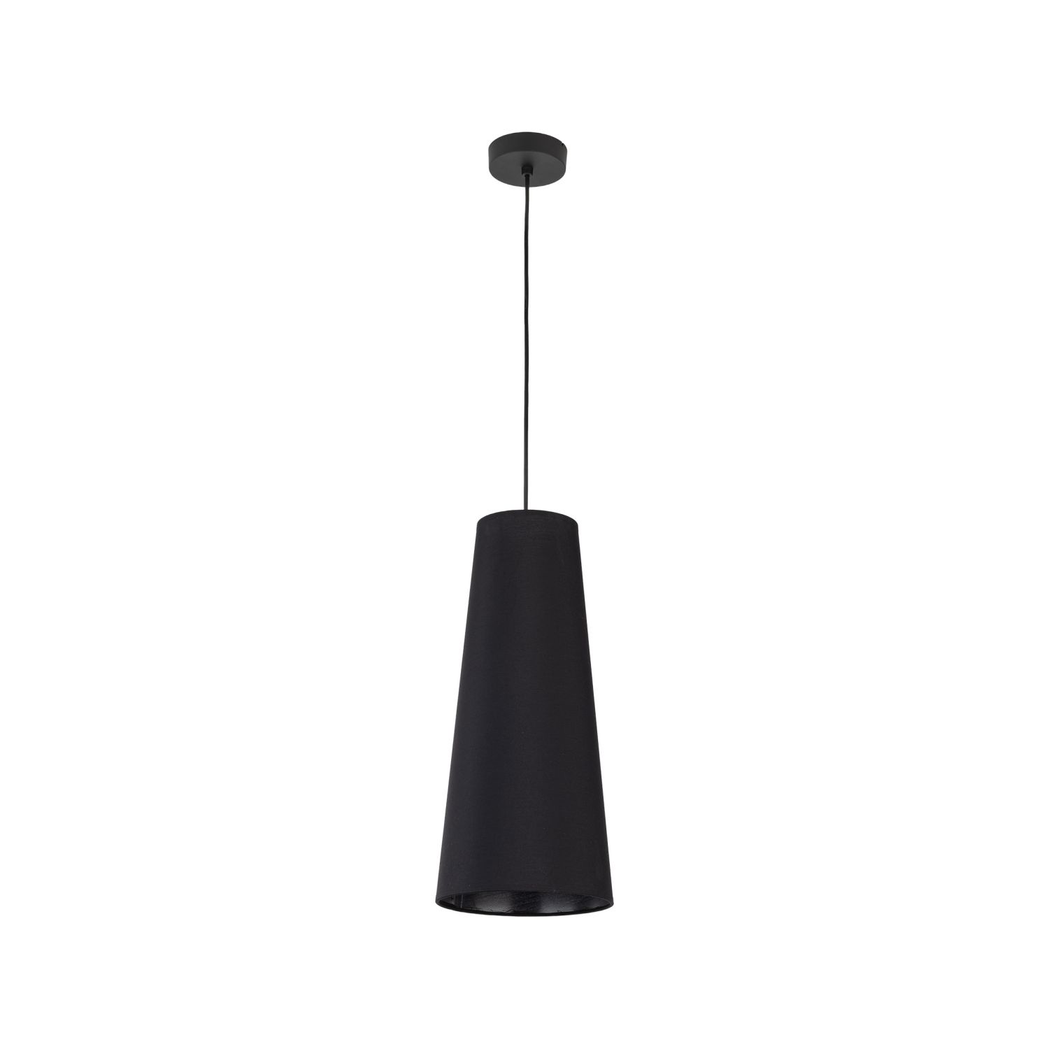 Suspension Noir Ø 20 cm H : max. 180 cm Tissu E27