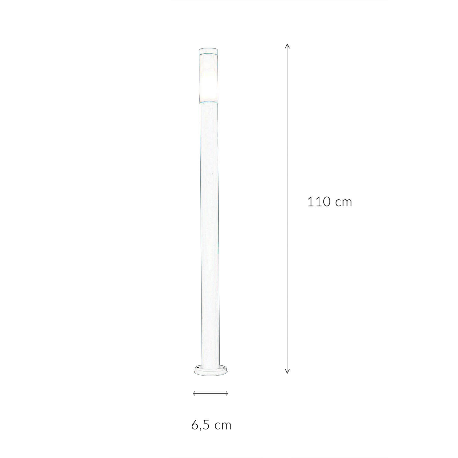 Bornes d'éclairage en acier inoxydable en blanc E27 110 cm extérieur