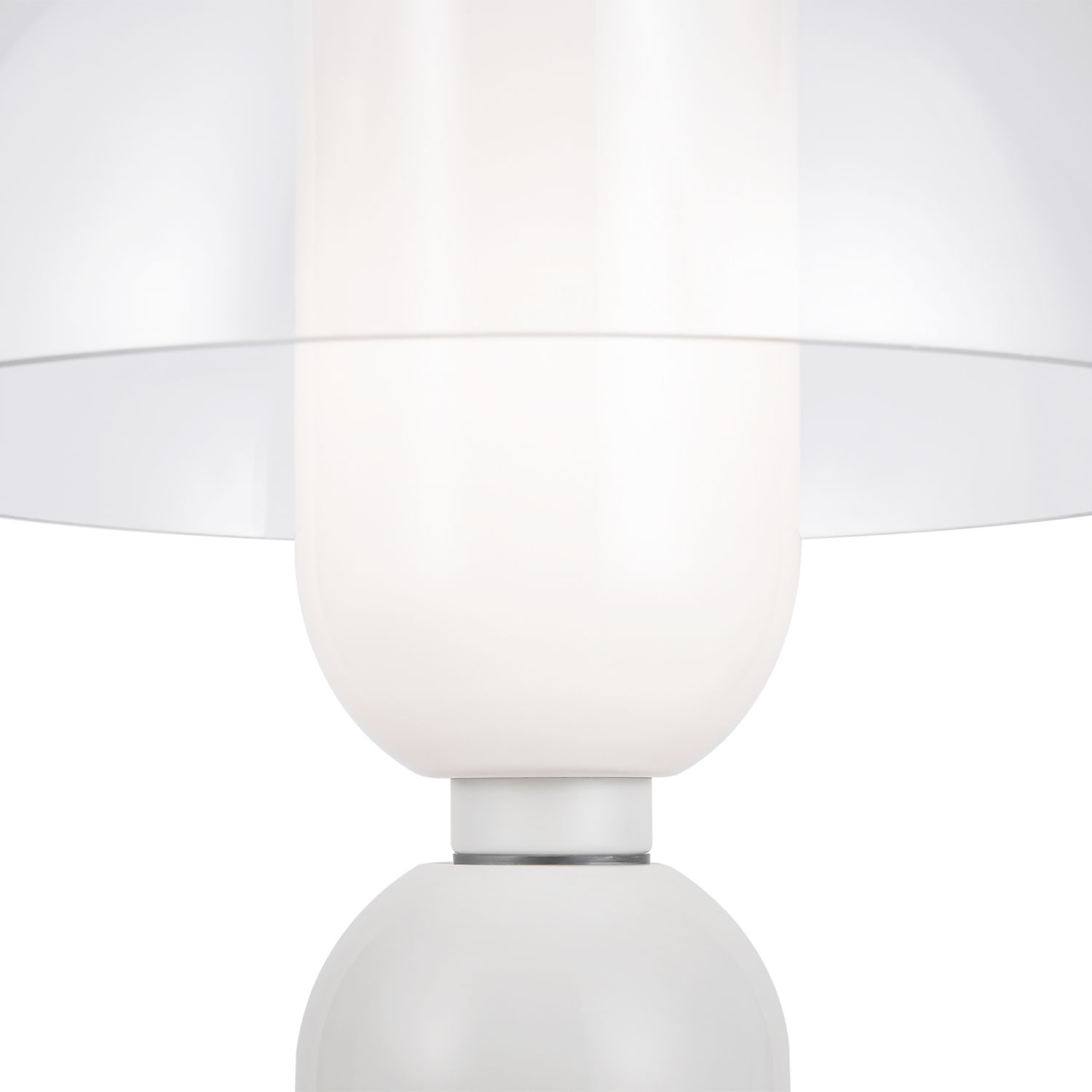 Lampe de table céramique verre Ø 30 cm hauteur 42,5 cm blanc E14