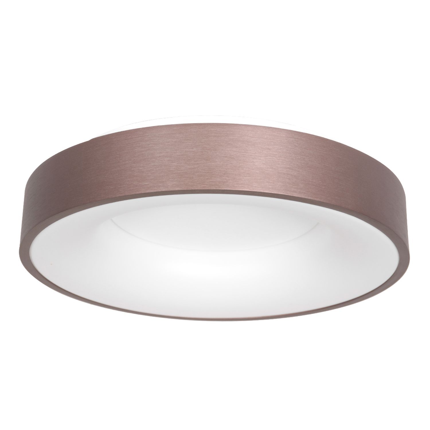 LED Deckenlampe Metall Kunststoff in Bronze Weiß Ø48 cm