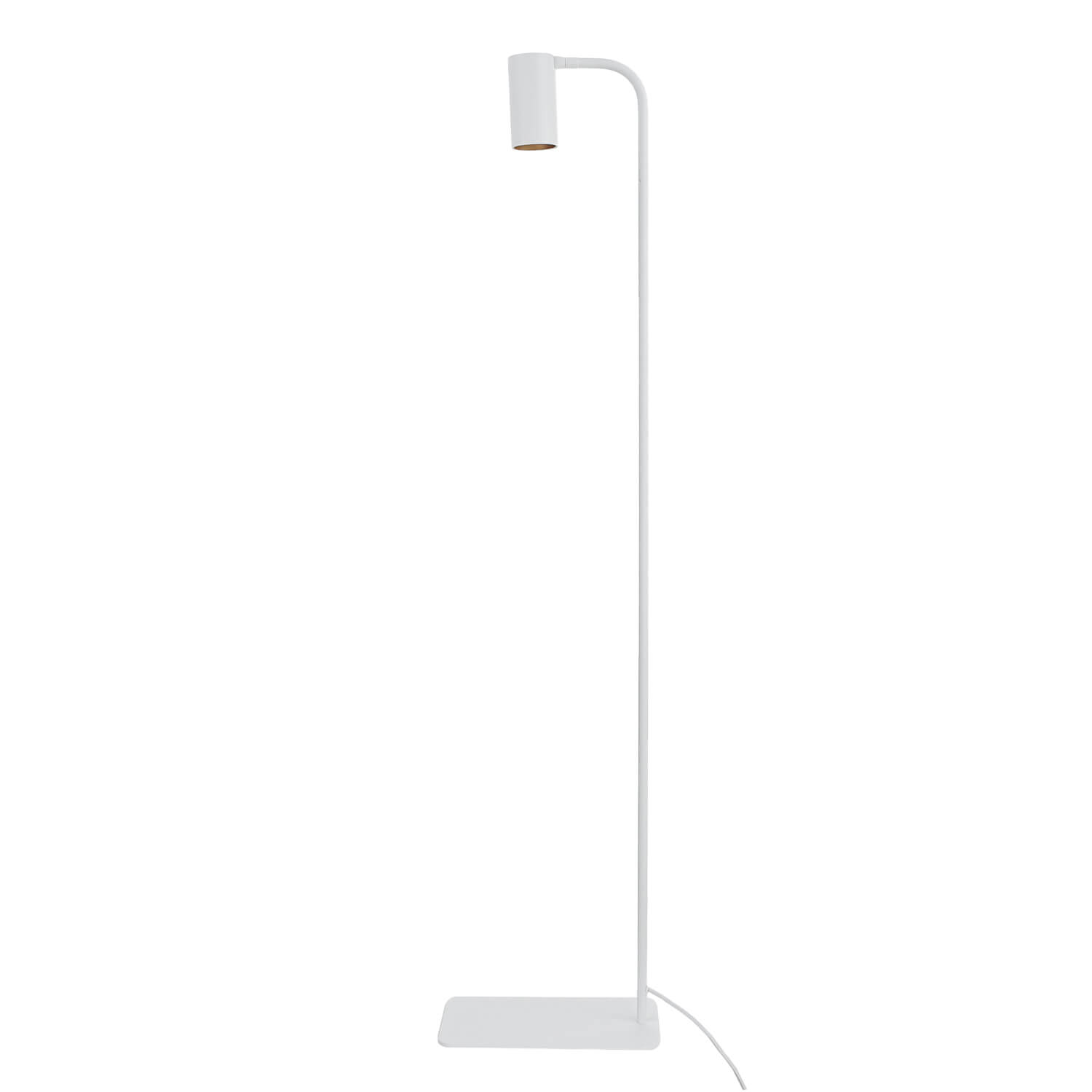 Petit lampadaire Blanc 124cm Moderne flexible GU10 Métal