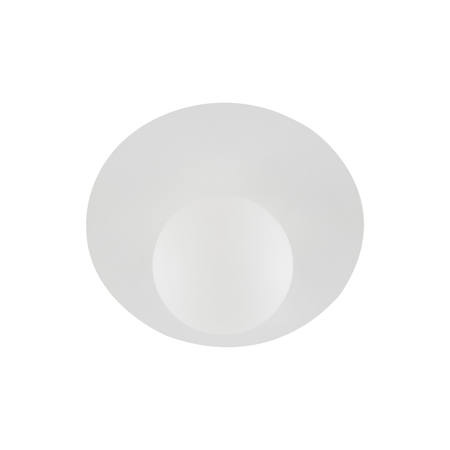 Plafonnier rond Blanc Ø 25 cm Métal Verre Abat-jour sphérique G9