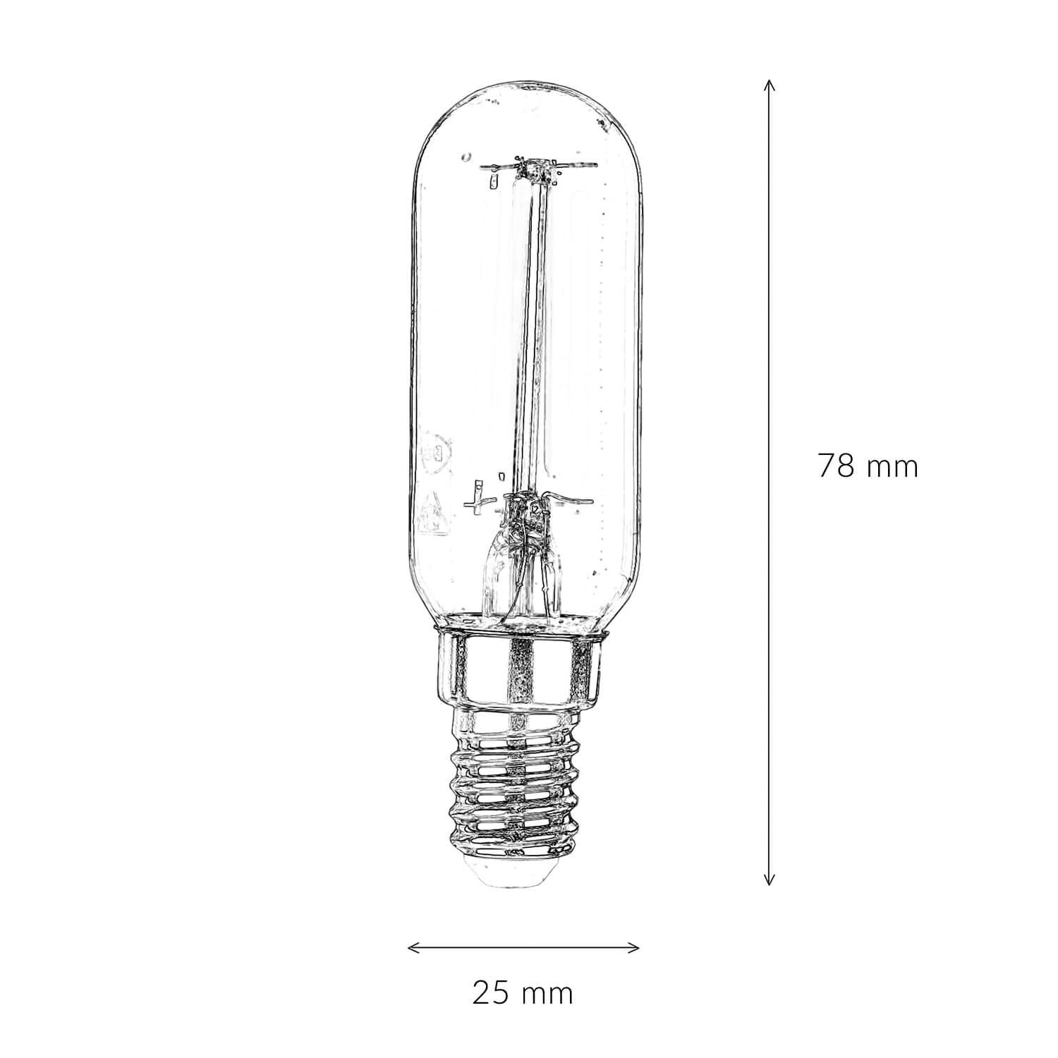 LED Leuchtmittel E14 Filament Edison Lampe 2700 K warmweiß - LM108
