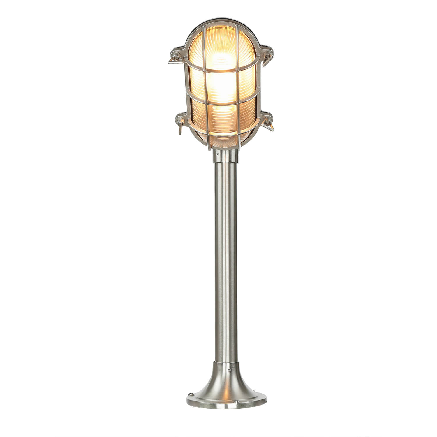 Lampe de jardin laiton H:62cm en nickel Chemin Terrasse