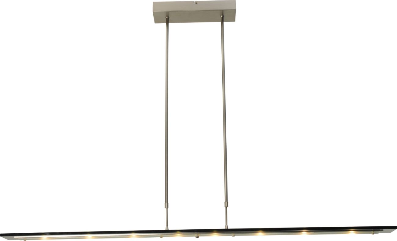 Dimmbare LED Pendelleuchte mit Glasschirm Schwarz