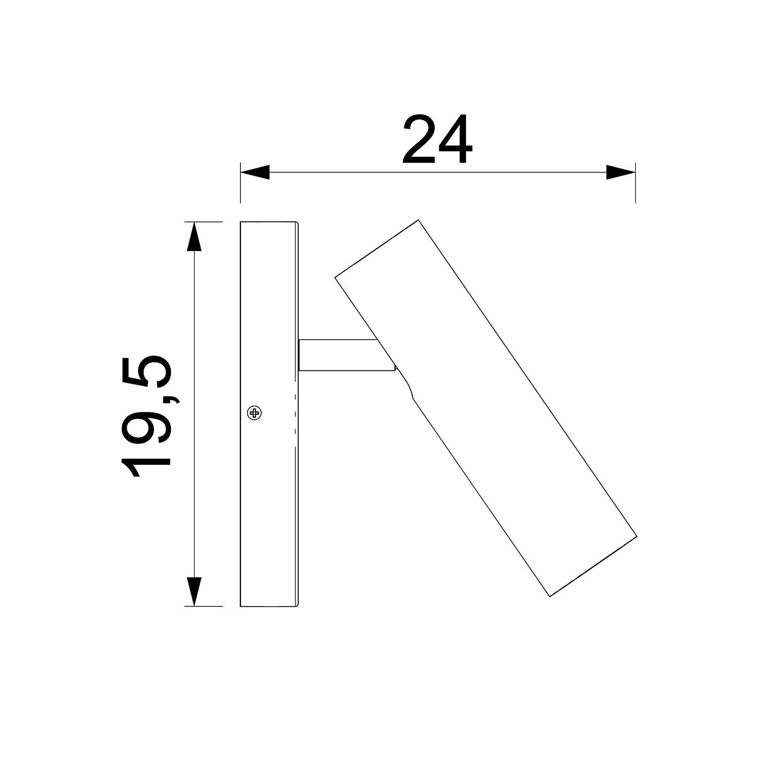 Flexibler Wandstrahler Metall GU10 H:19,5 cm elegant