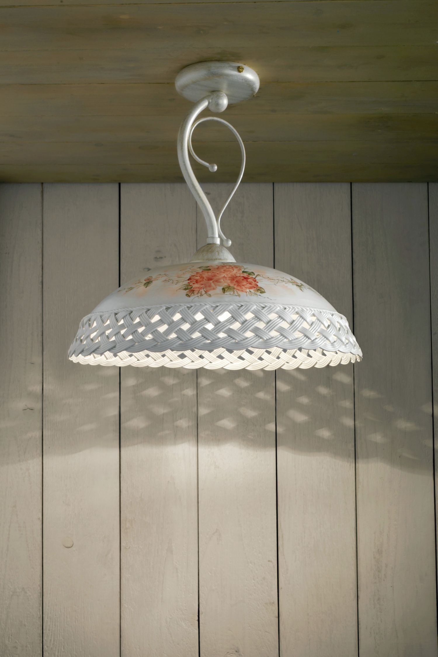 Deckenlampe Keramik E27 Ø 32 cm rund Landhaus ROSITO