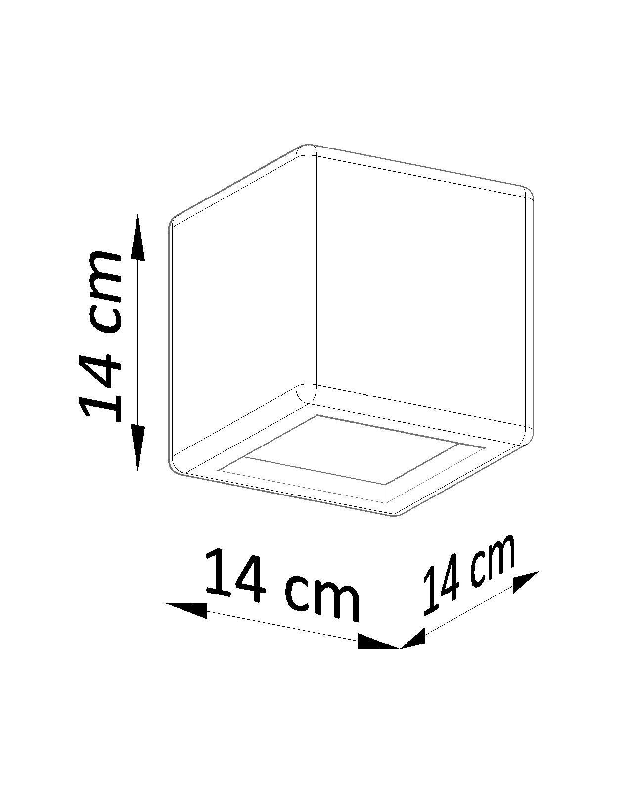 Applique blanche Céramique L : 14 cm Cube à peindre