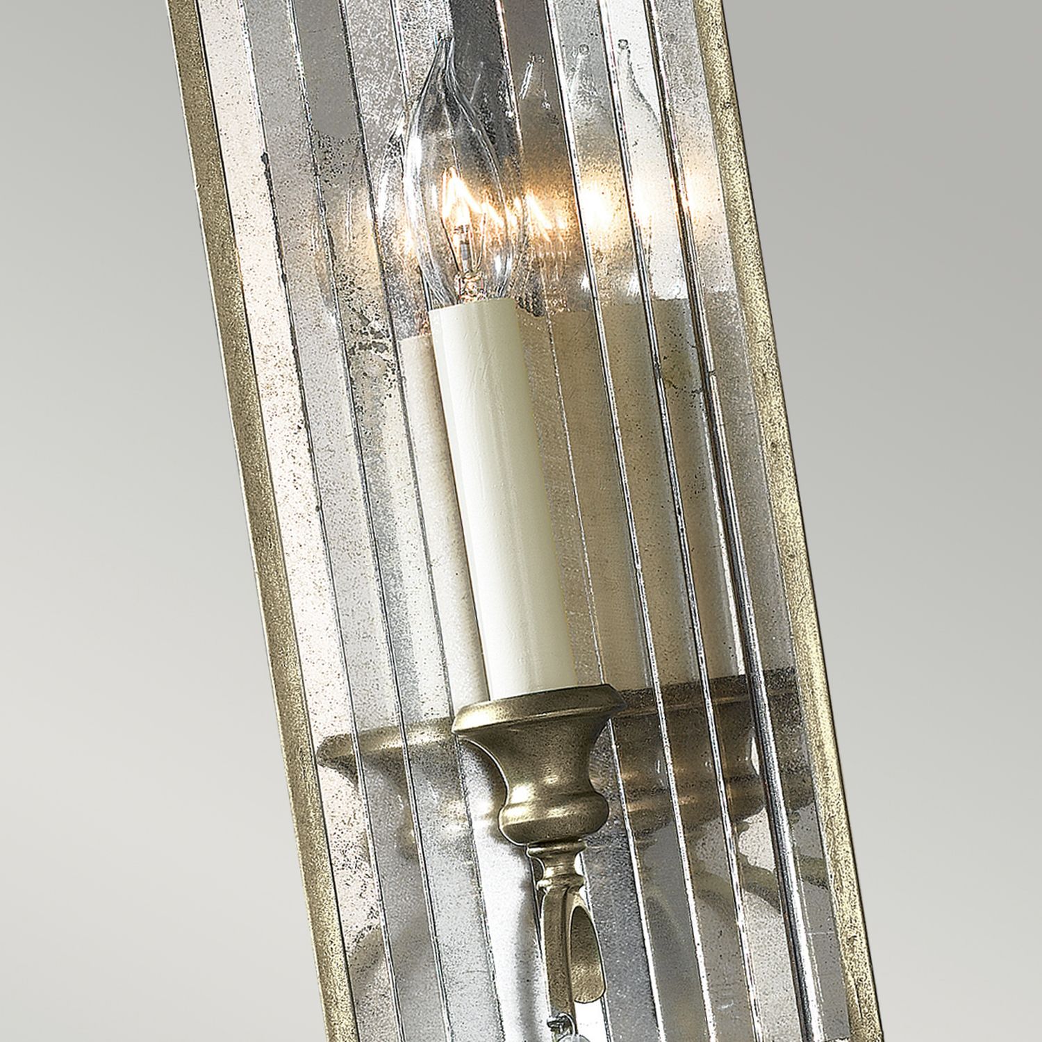 Wandlampe CANDELA 7 in Silber Kerzenform Lampe