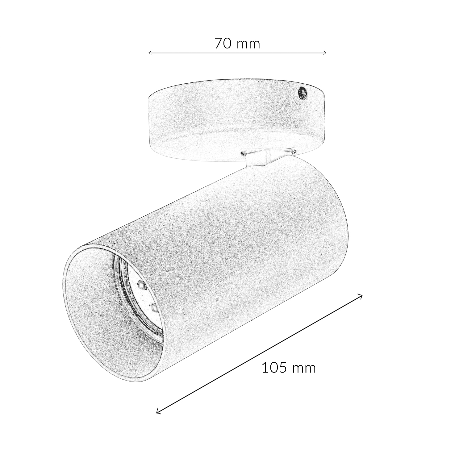 Runder Deckenspot Weiß klein H:13cm kompakt GU10