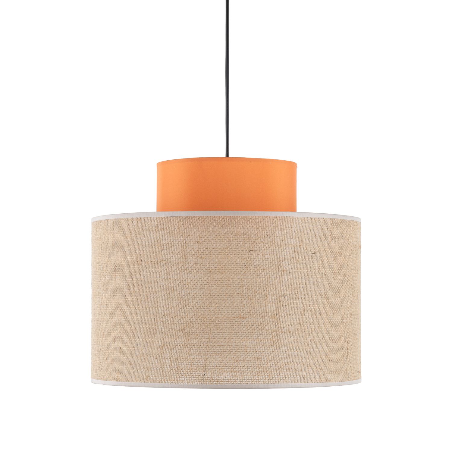 Suspension ronde E27 Ø 38 cm H : max. 170 cm Jute Tissu