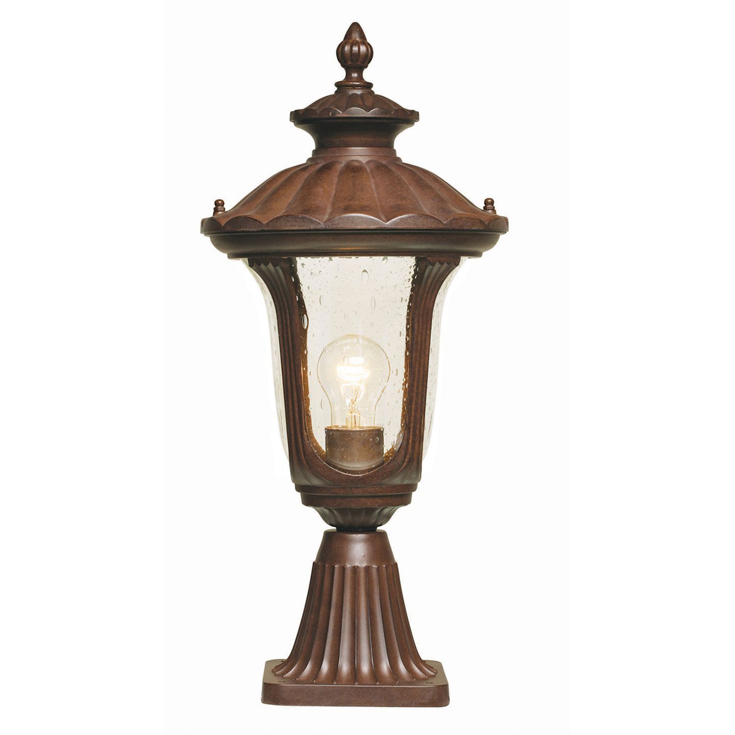 Lampe d'allée RICHARD en bronze H:51cm IP44 Rustique