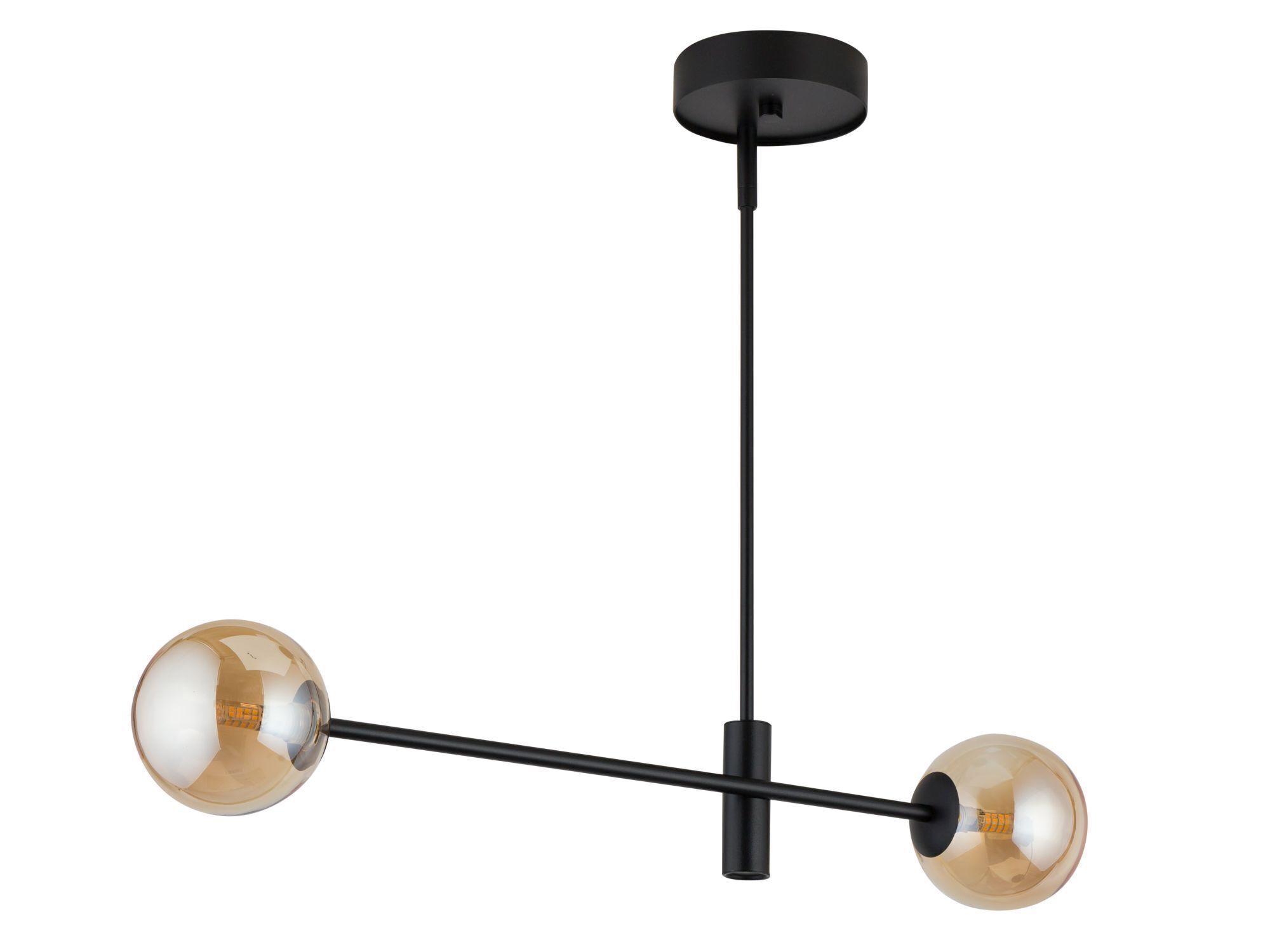 Art Deco Deckenleuchte Bronze mit Bernstein-Glas 20-Licht - Bianca Art Deco Deckenleuchte Bronze mit Bernstein-Glas 20-Licht - Bianca