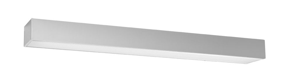LED Deckenleuchte Grau Metall 4000 K 90 cm lang flach