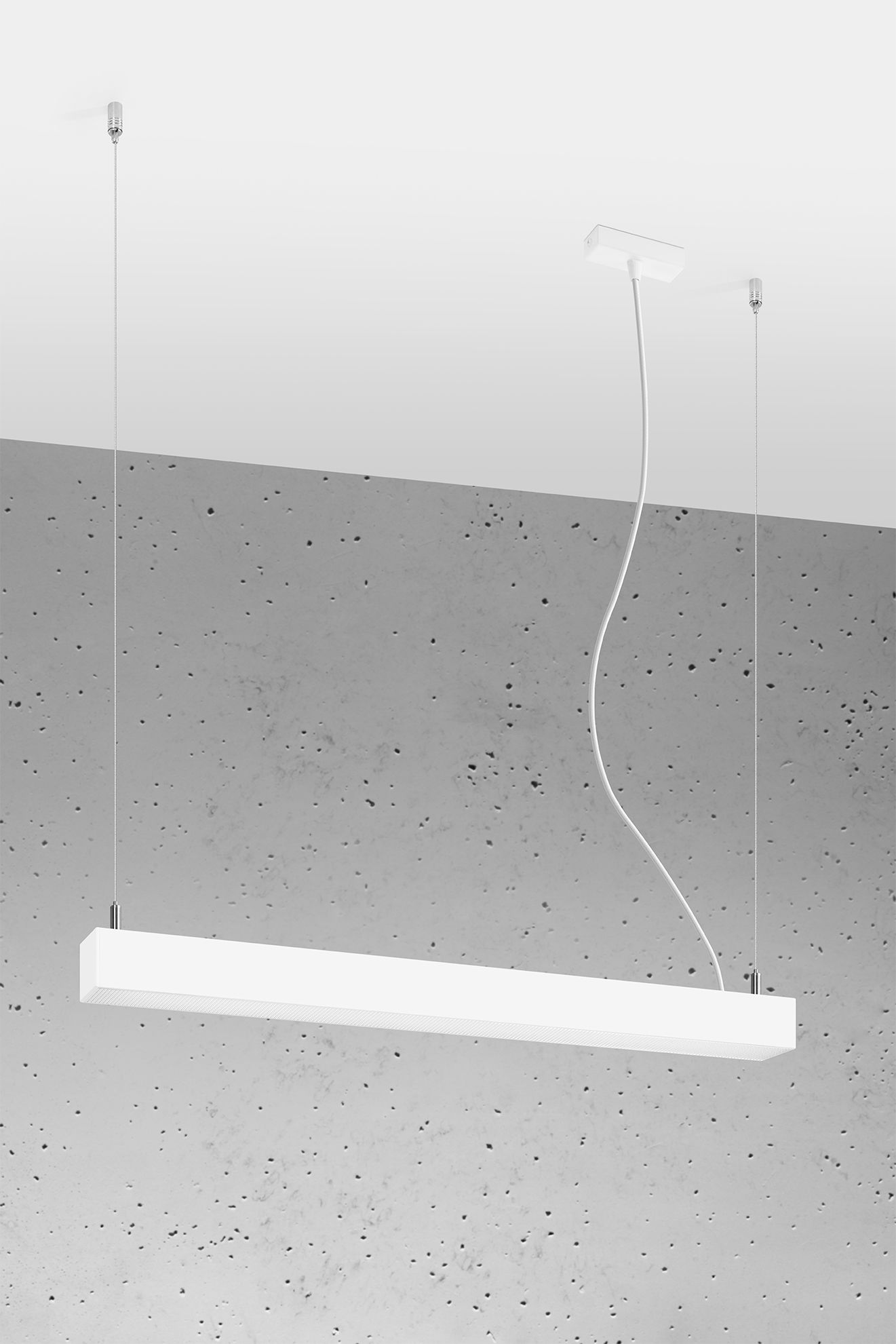LED Hängelampe Weiß 4000 K 2080 cm Metall B: 67 cm