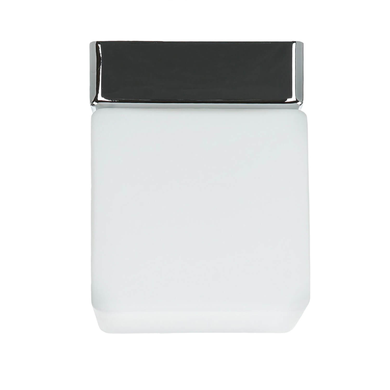 Plafonnier Chrome Blanc Verre