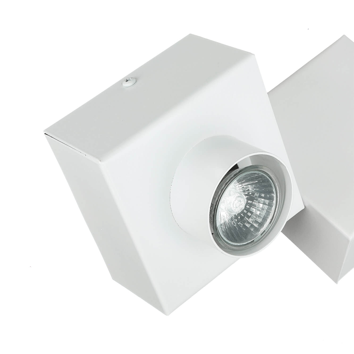 Deckenlampe Quader Design Weiß Metall 2x GU10