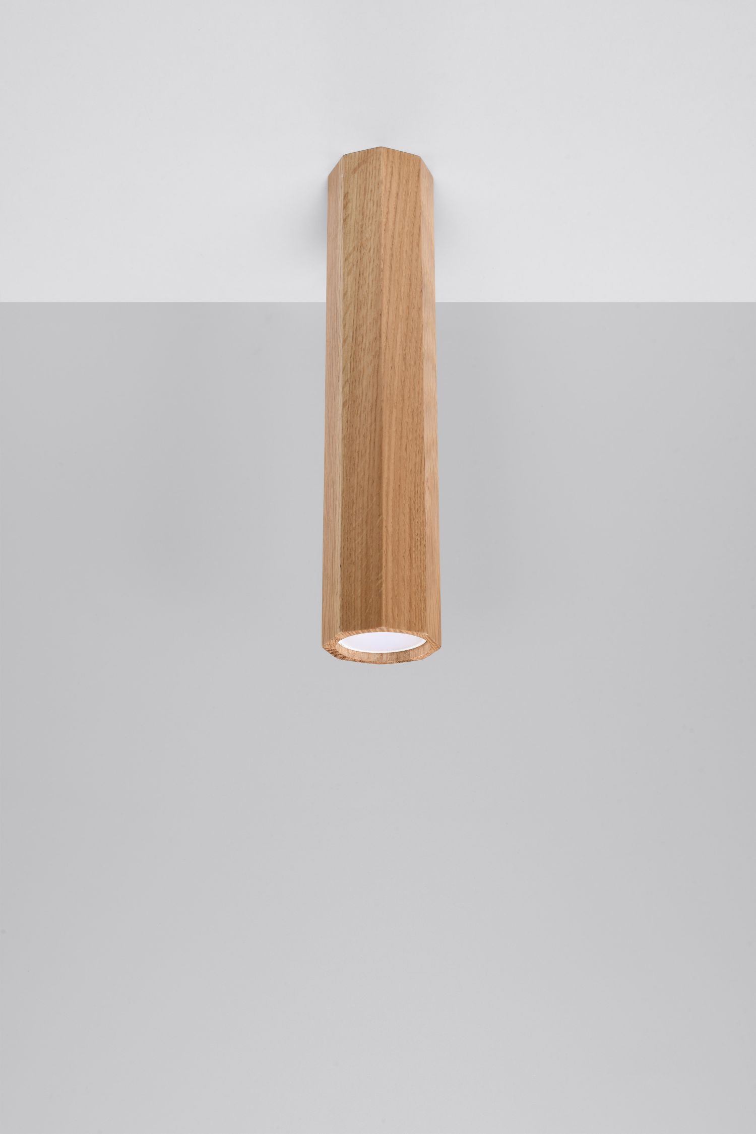 Deckenspot Holz H: 30 cm schmal GU10 blendarm Modern
