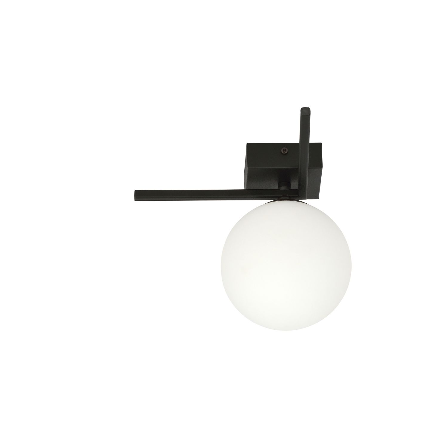 Deckenlampe Kugelschirm L: 23 cm Schwarz Weiß E14 Glas Metall