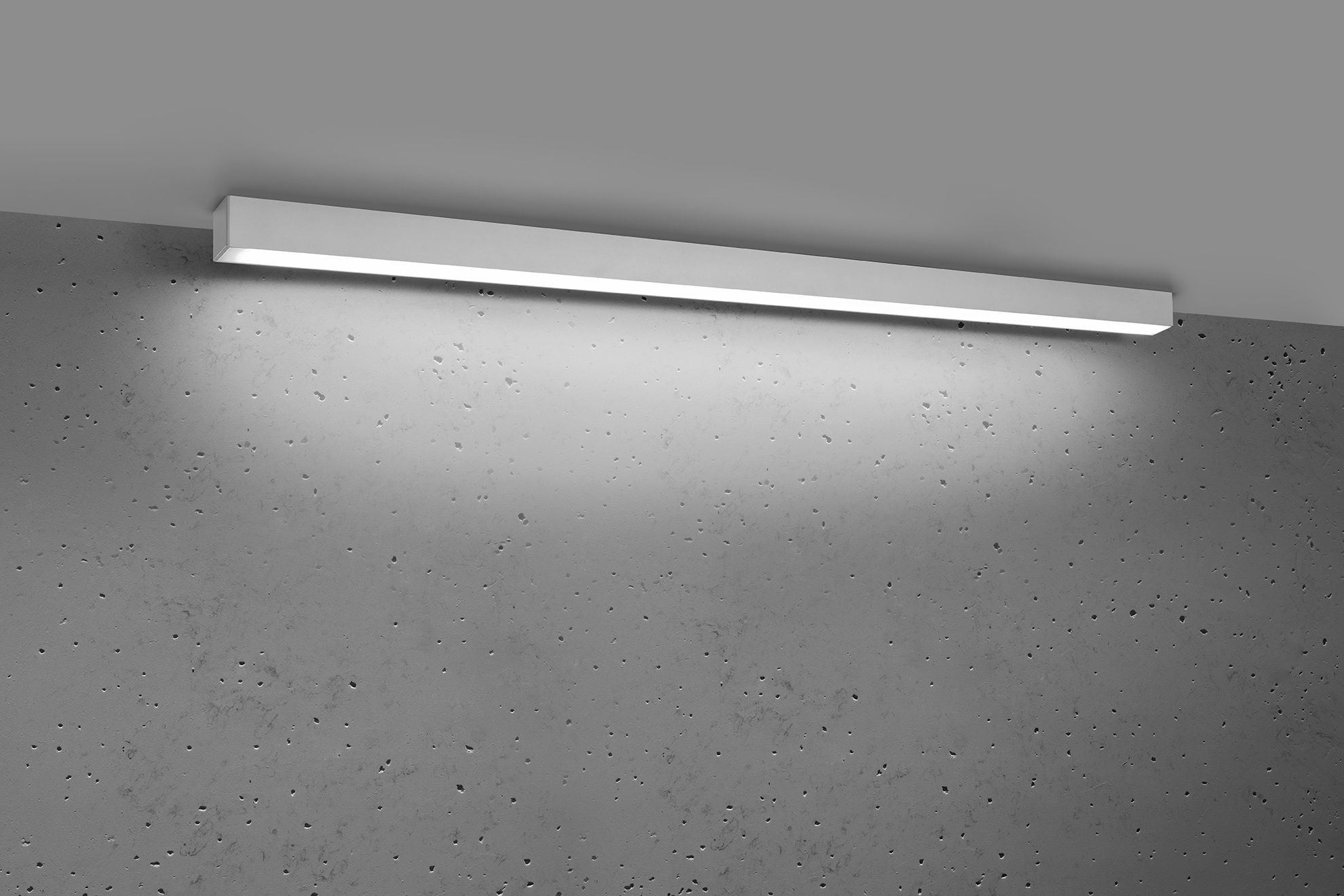 Flache Deckenleuchte LED H: 6 cm 118 cm lang 4000 K