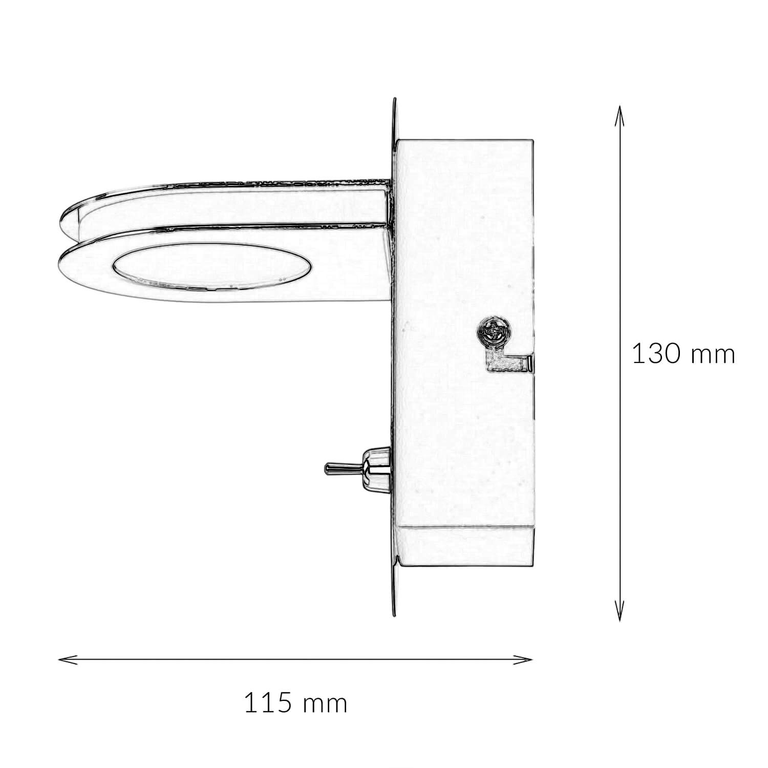 Applique LED salle de bain 4000 K blanc neutre chrome