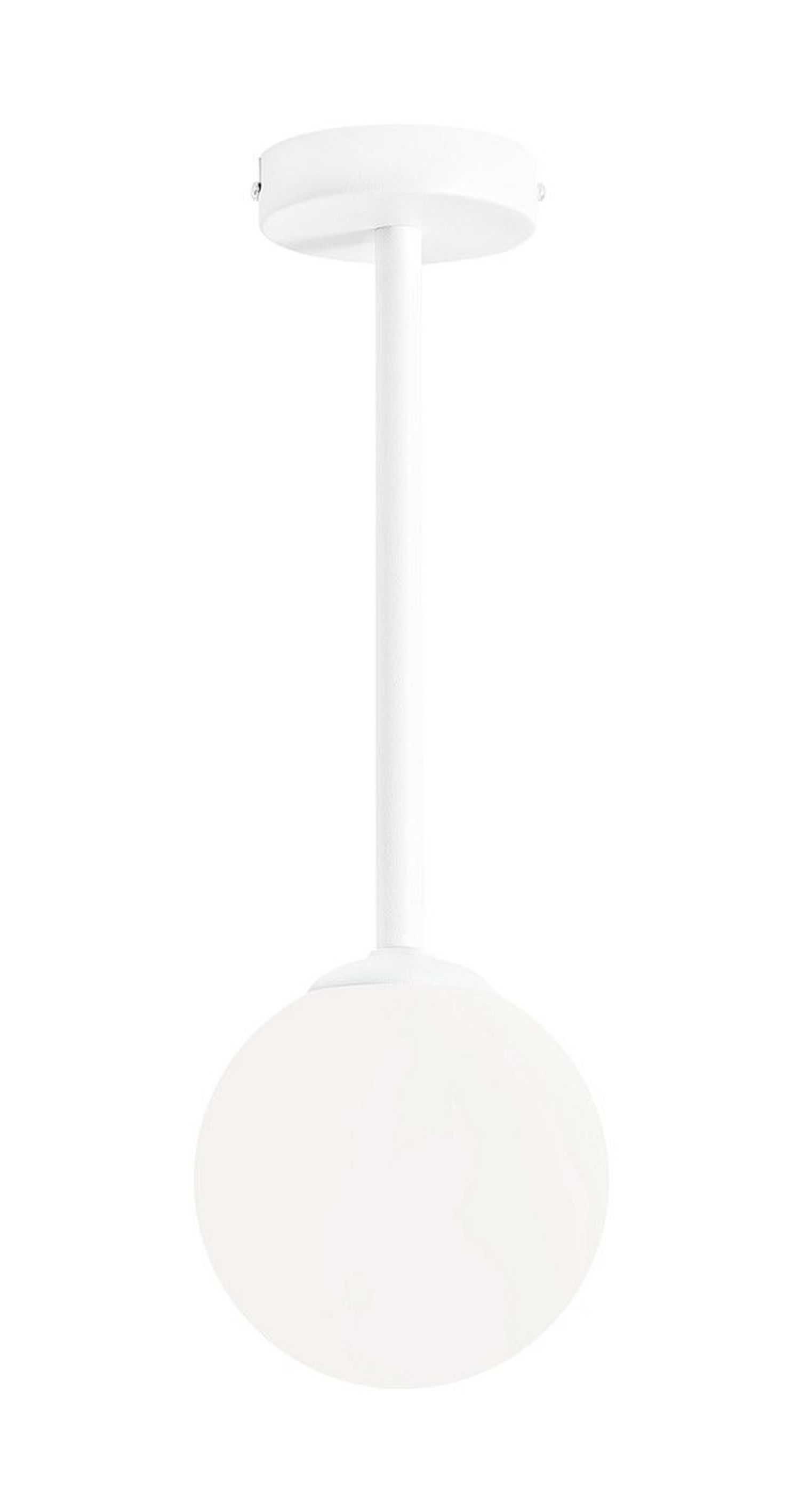 Weiße Deckenleuchte Glas Kugel E14 B:14 cm rund blendarm