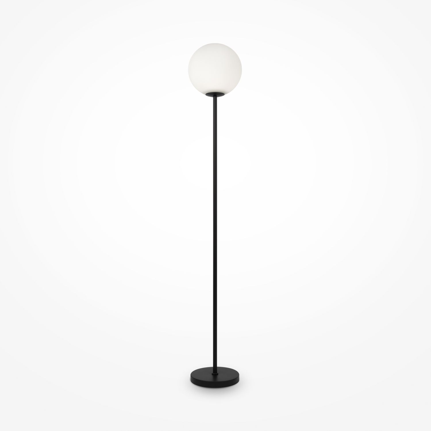 Lampadaire Verre Métal E27 155 cm Noir Blanc Moderne