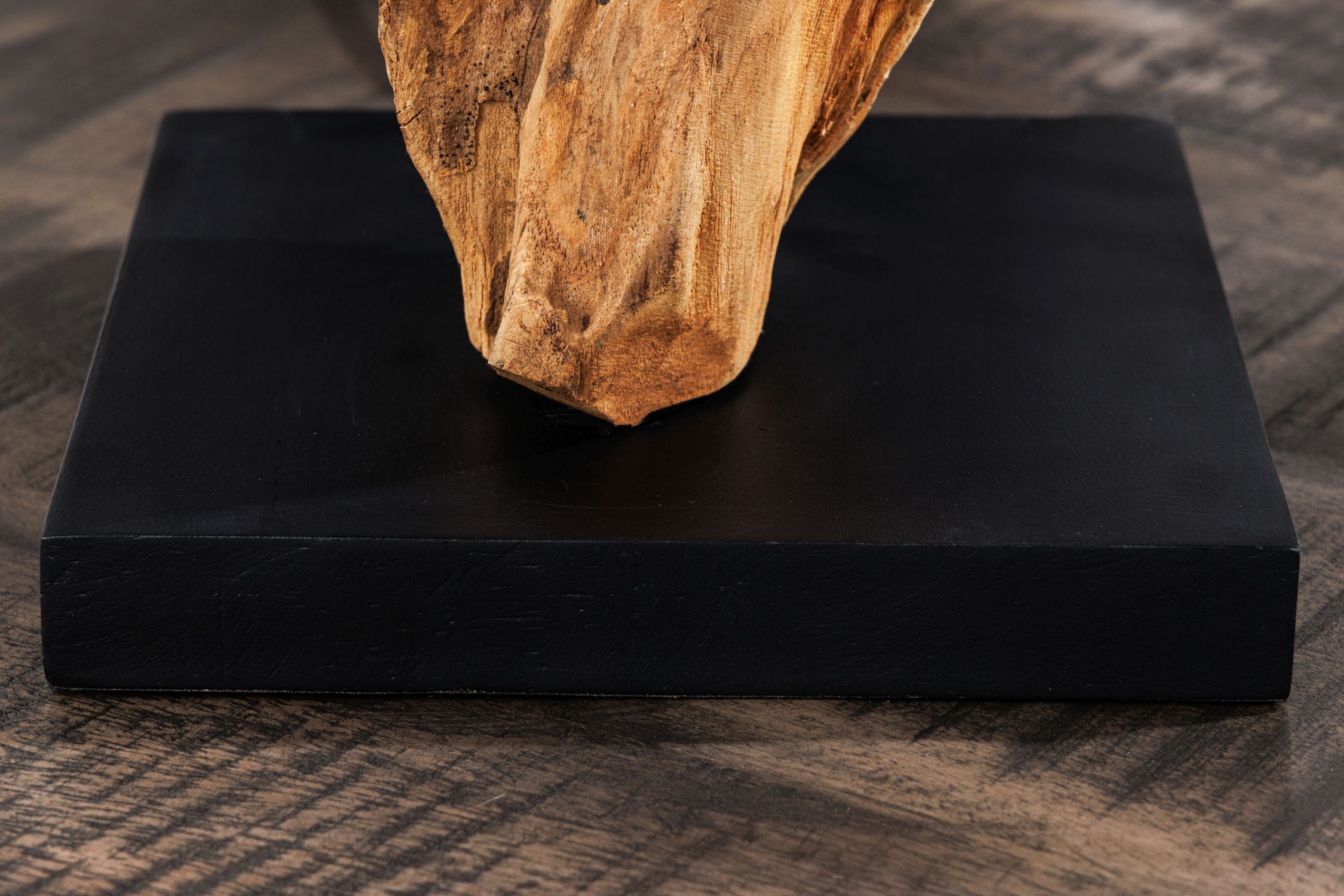 Moderne Tischleuchte blendarm Stoff Holz E27 58 cm groß