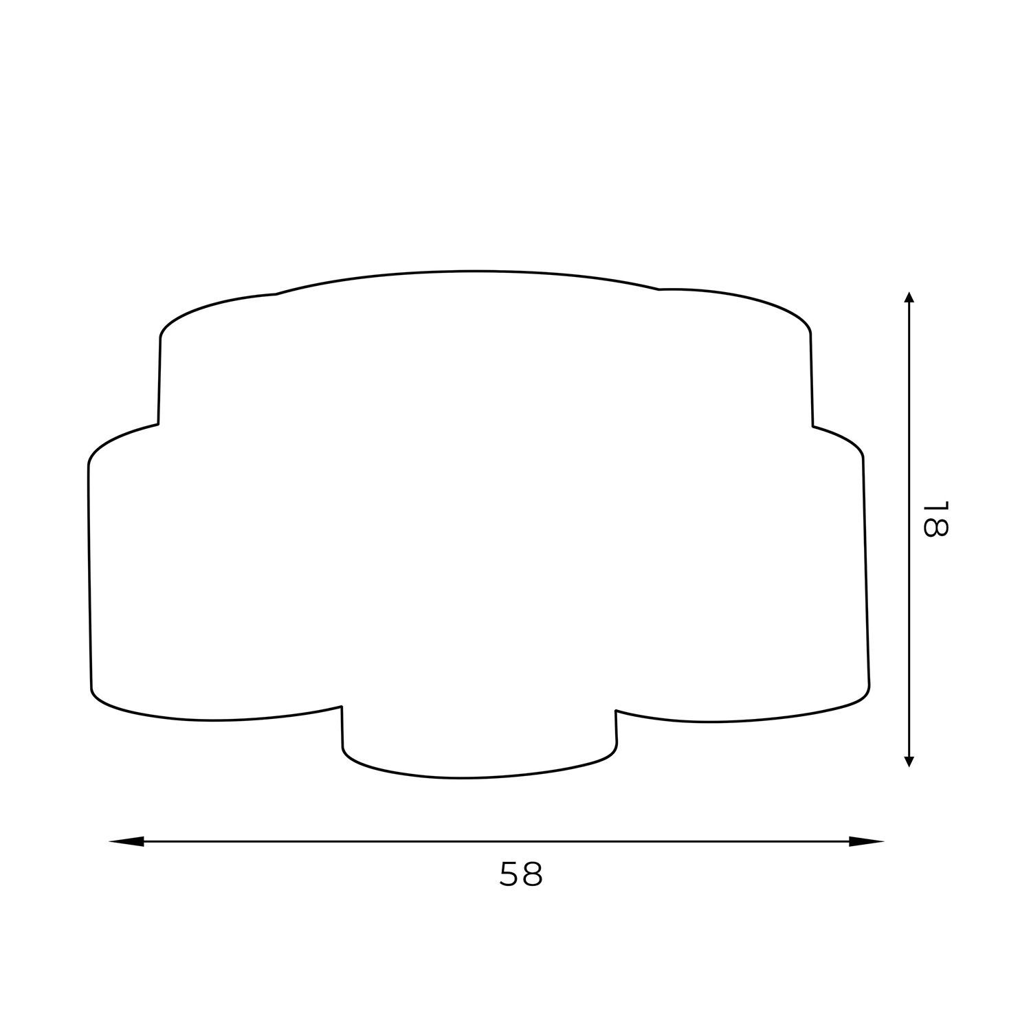 Plafonnier Tissu Métal Noir Or E27 rond Ø58 cm