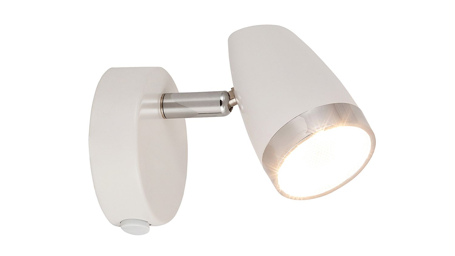 Runder LED Wandspot Schalter Weiß 4W verstellbar