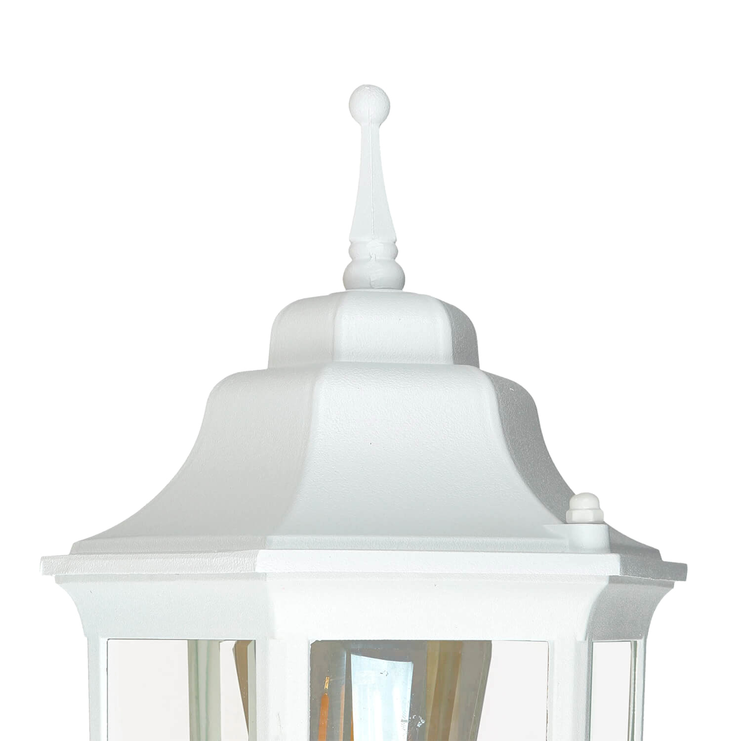 Weiße Außenwandlampe rustikale Laterne LYON H:35,5cm