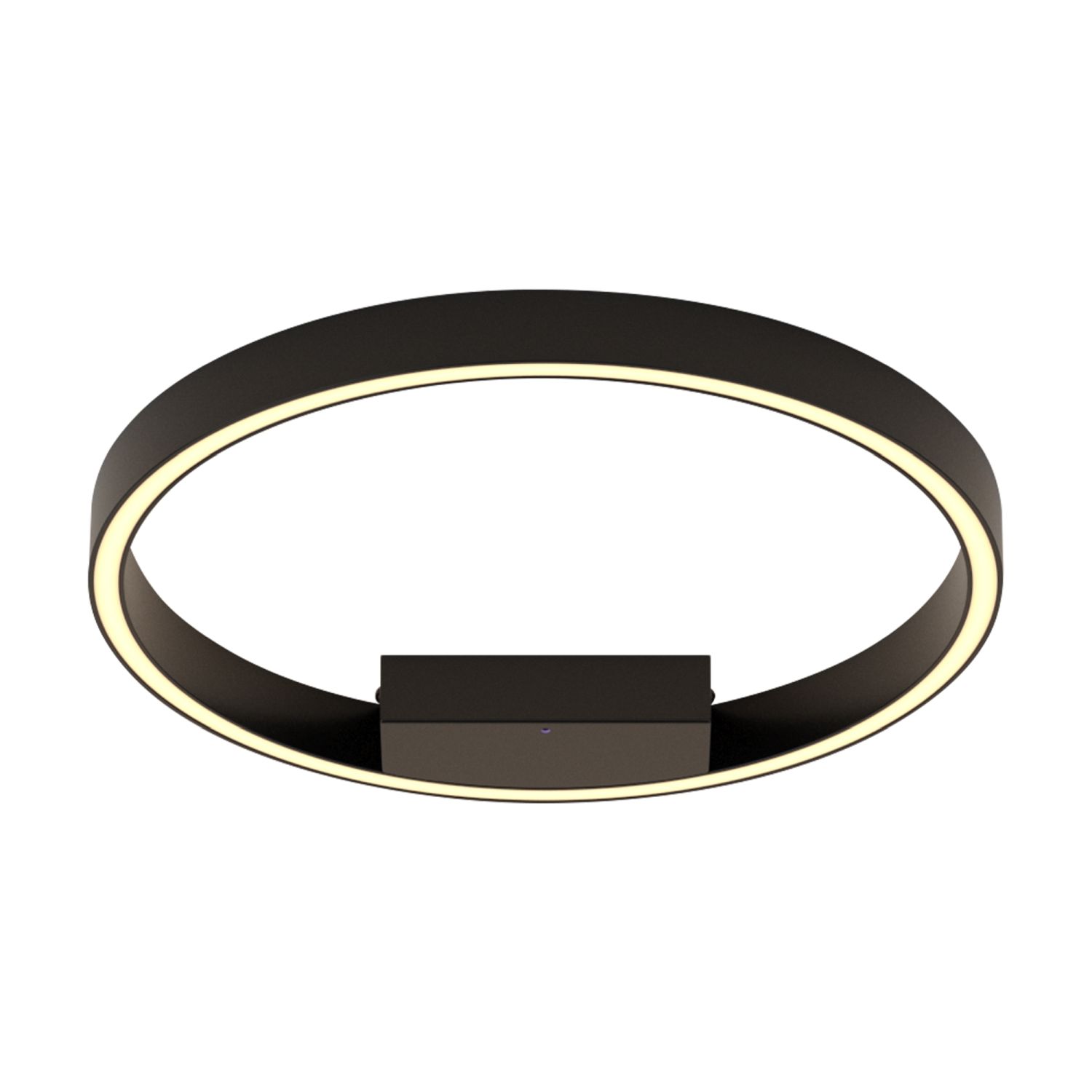 Plafonnier LED aluminium Ø 40 cm rond noir 1200 lm