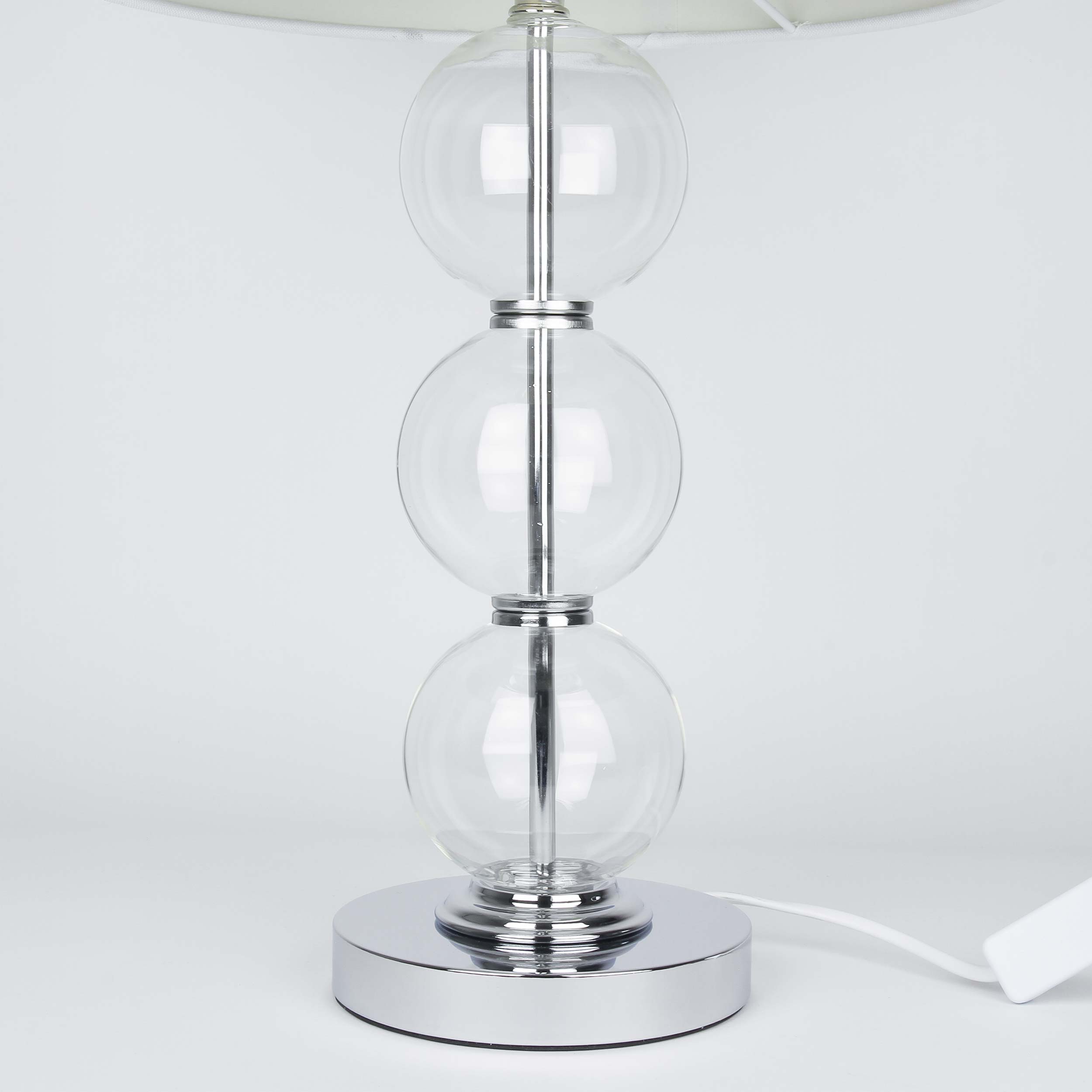 Moderne Tischleuchte Wohnzimmerlampe Chrom