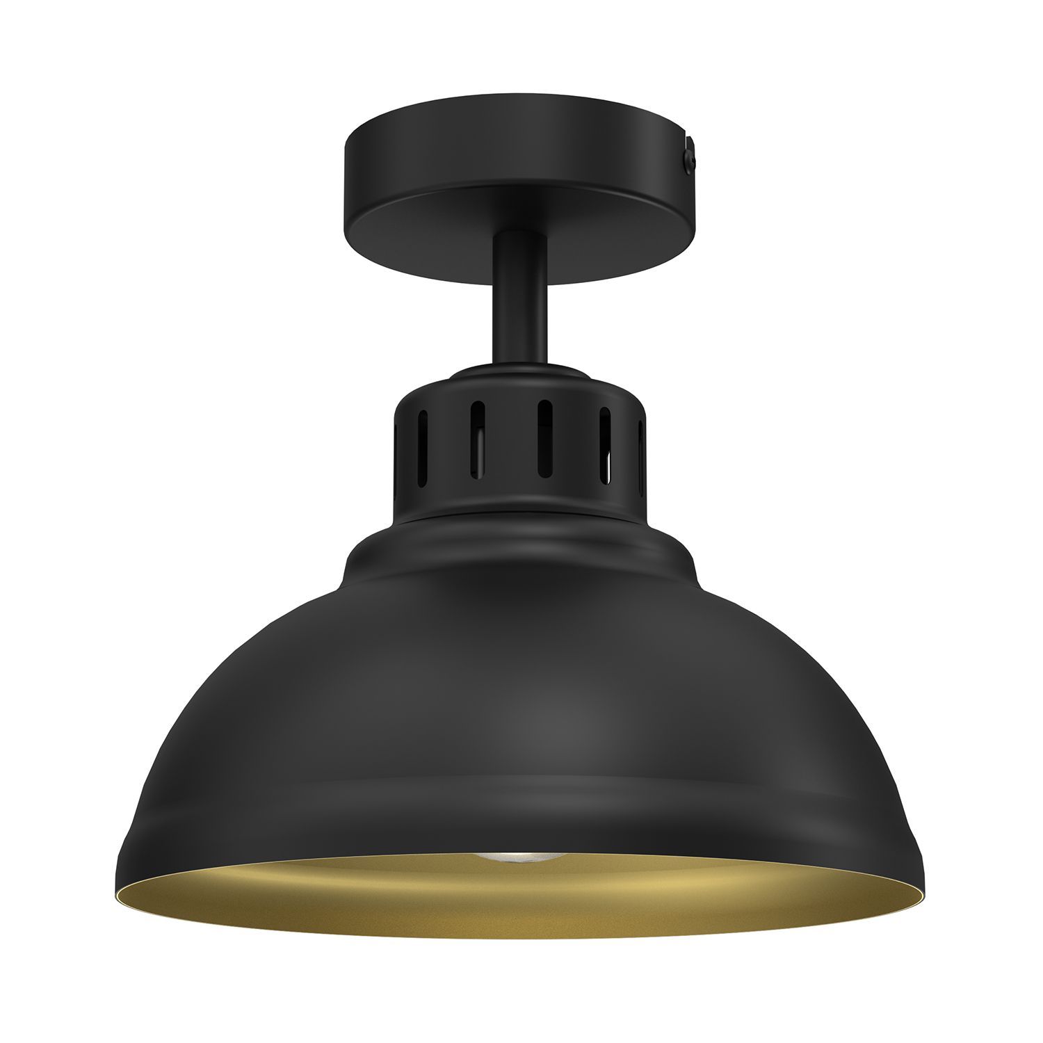 Loft Deckenlampe Metall Schwarz Gold H:23 cm dekorativ