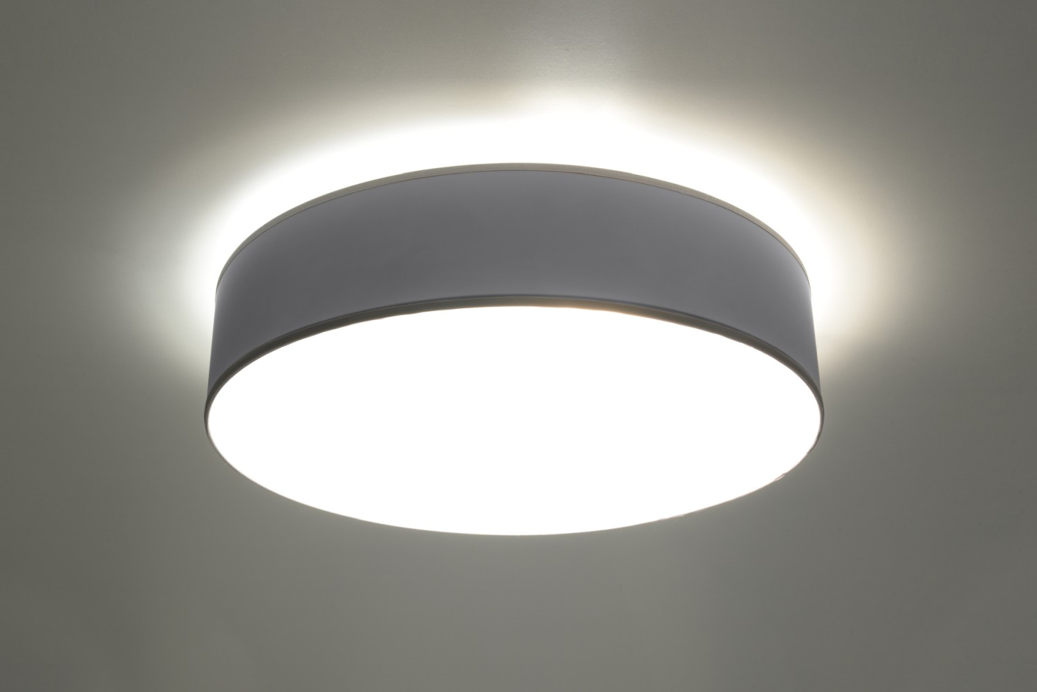 Moderne runde Deckenleuchte Deckenlampe in Grau