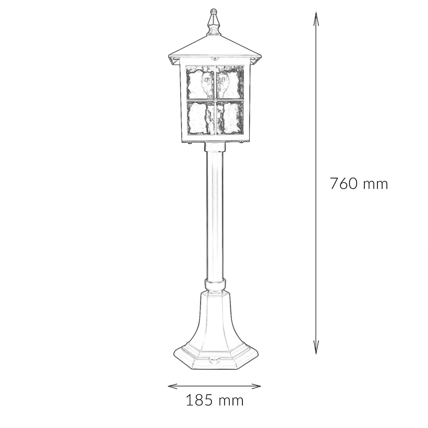 Lampe d'extérieur BAARLE 76cm noir IP43 aluminium