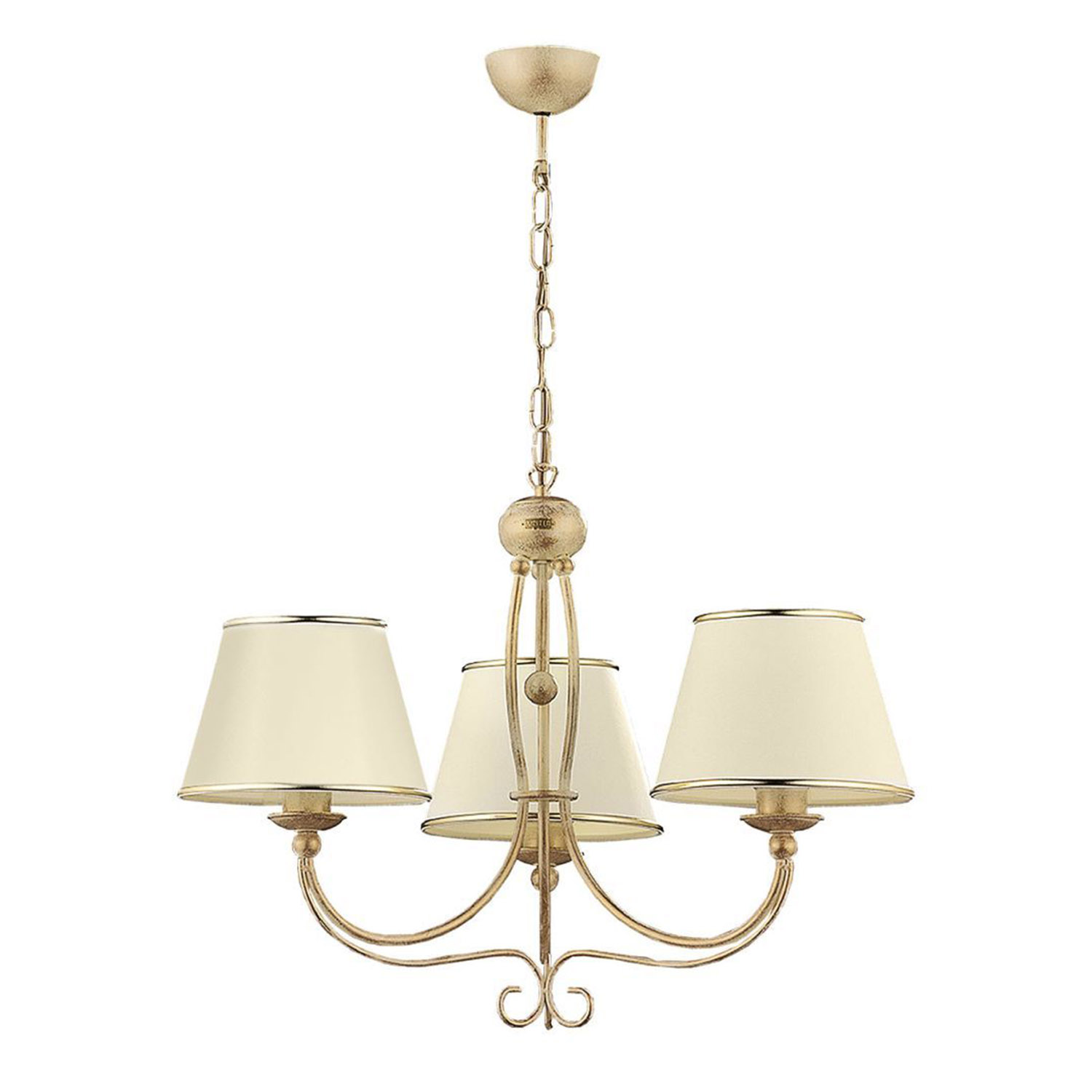 Lustre Ø67cm Shabby Gold 3xE27 Lampe à suspendre