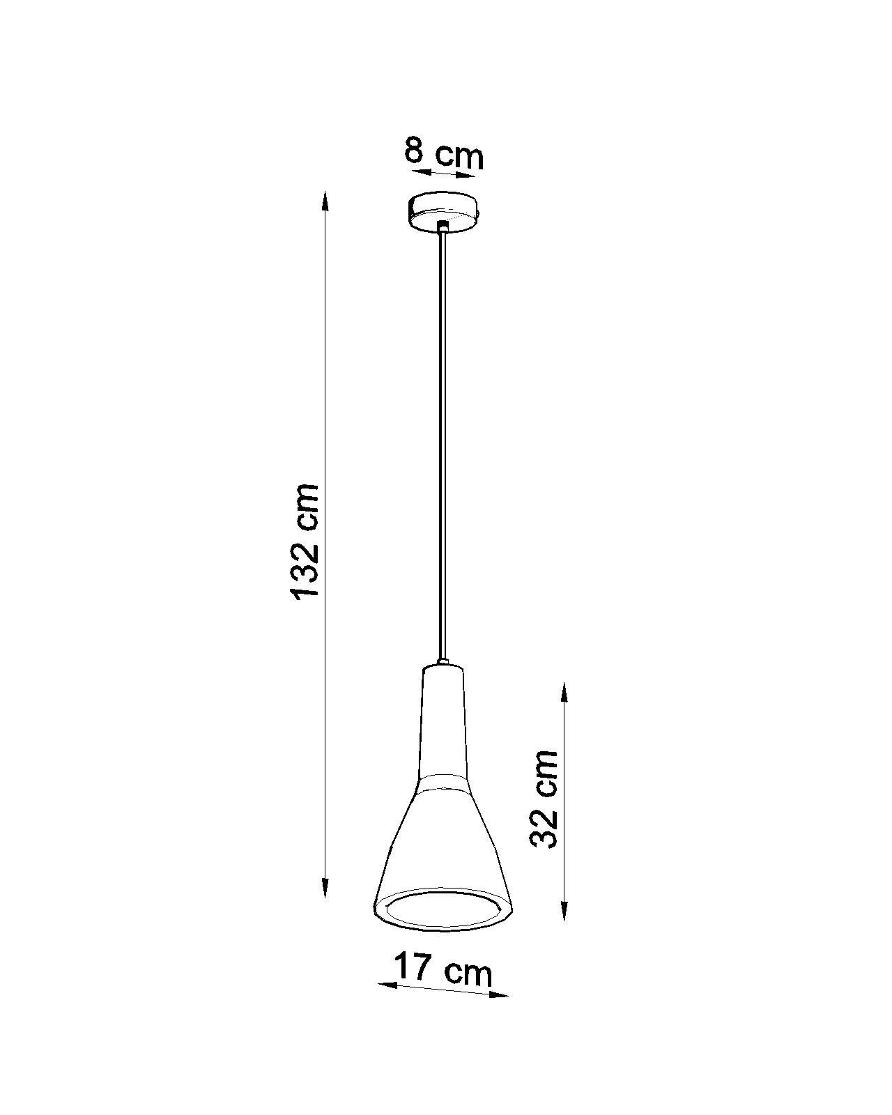 Lampe à suspendre Béton Ø 17 cm Gris E27 Cuisine Table à manger