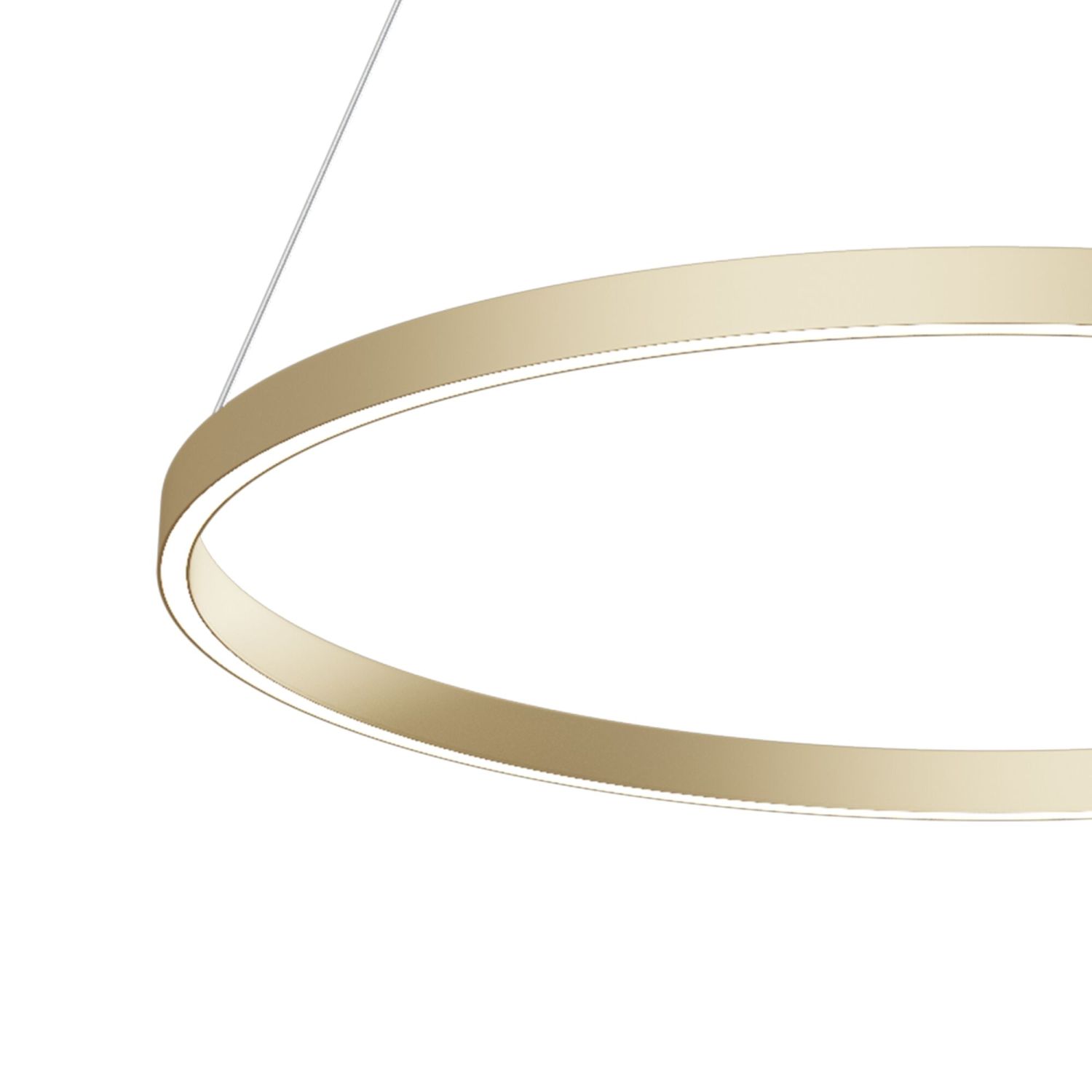 Lustre LED aluminium Ø 80 cm rond H : max. 120 cm