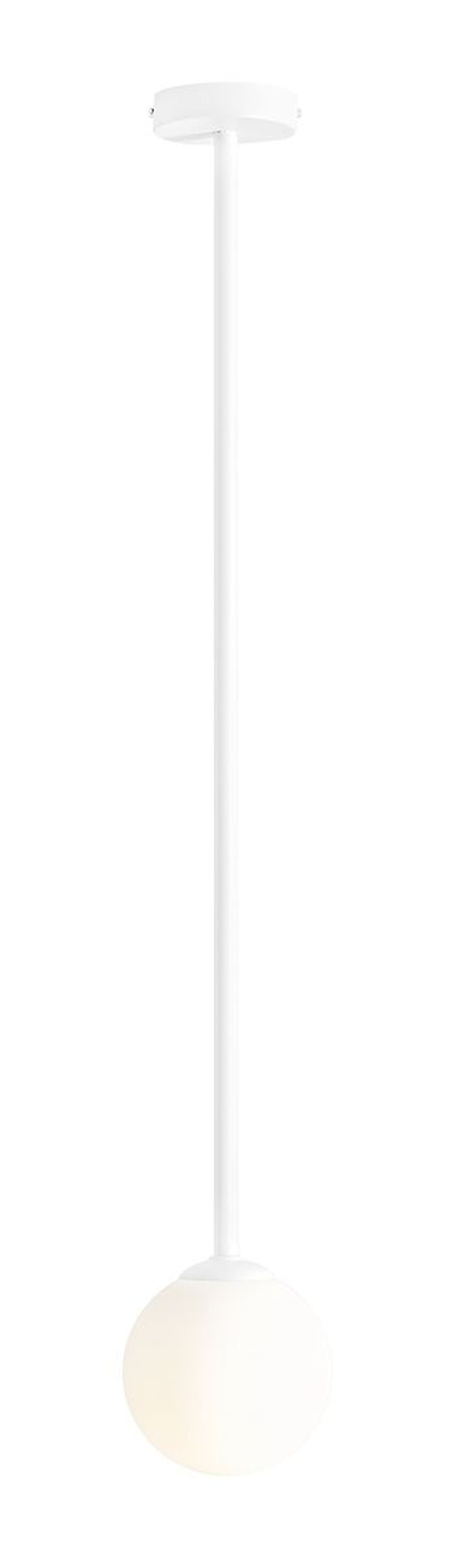 Runde Deckenlampe blendarm Glaskugel Weiß E14 H:92 cm
