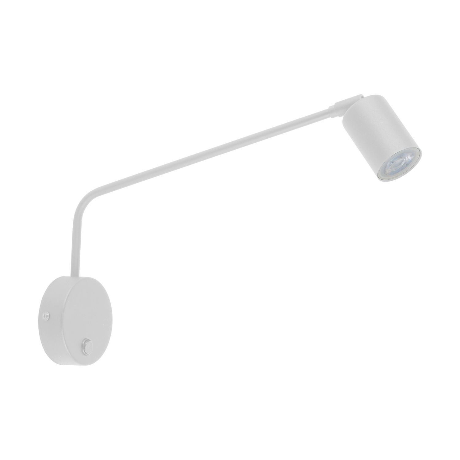 Wandlampe Weiß verstellbar Metall GU10 mit Schalter