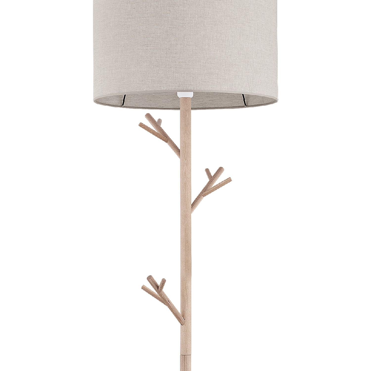 Lampadaire Salon 170 cm Scandinave Bois Lin E27