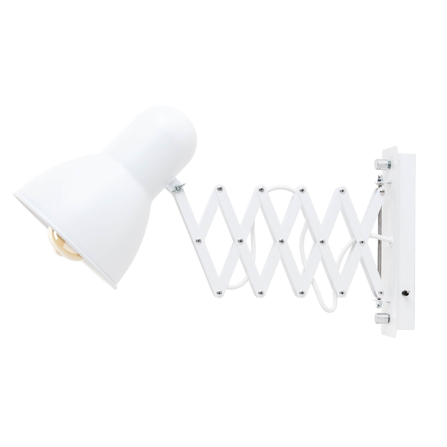 Verstellbare Wandlampe Weiß mit Auszug HARMONY