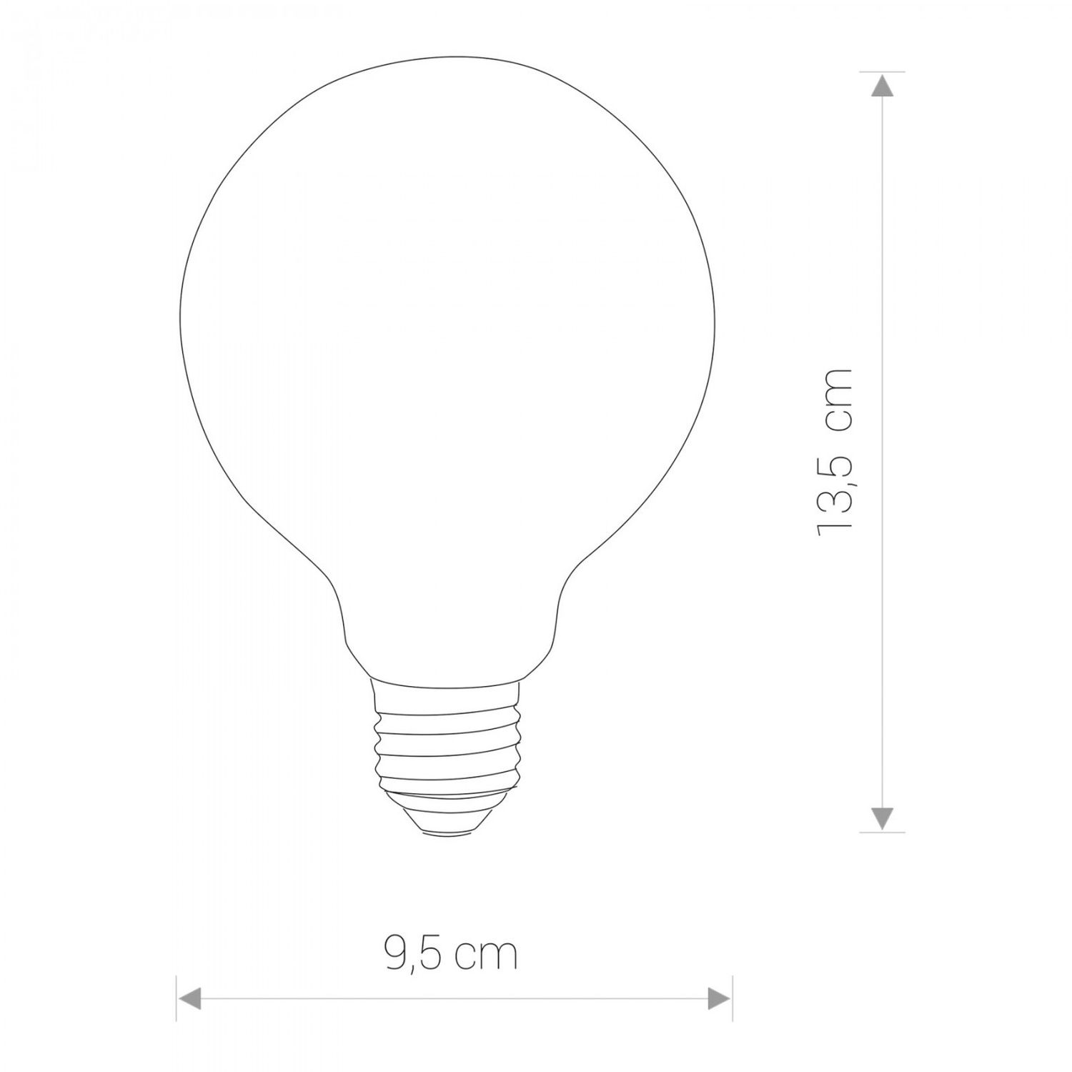 LED Leuchtmittel E27 rund 300 K 840 lm Matt - LM109